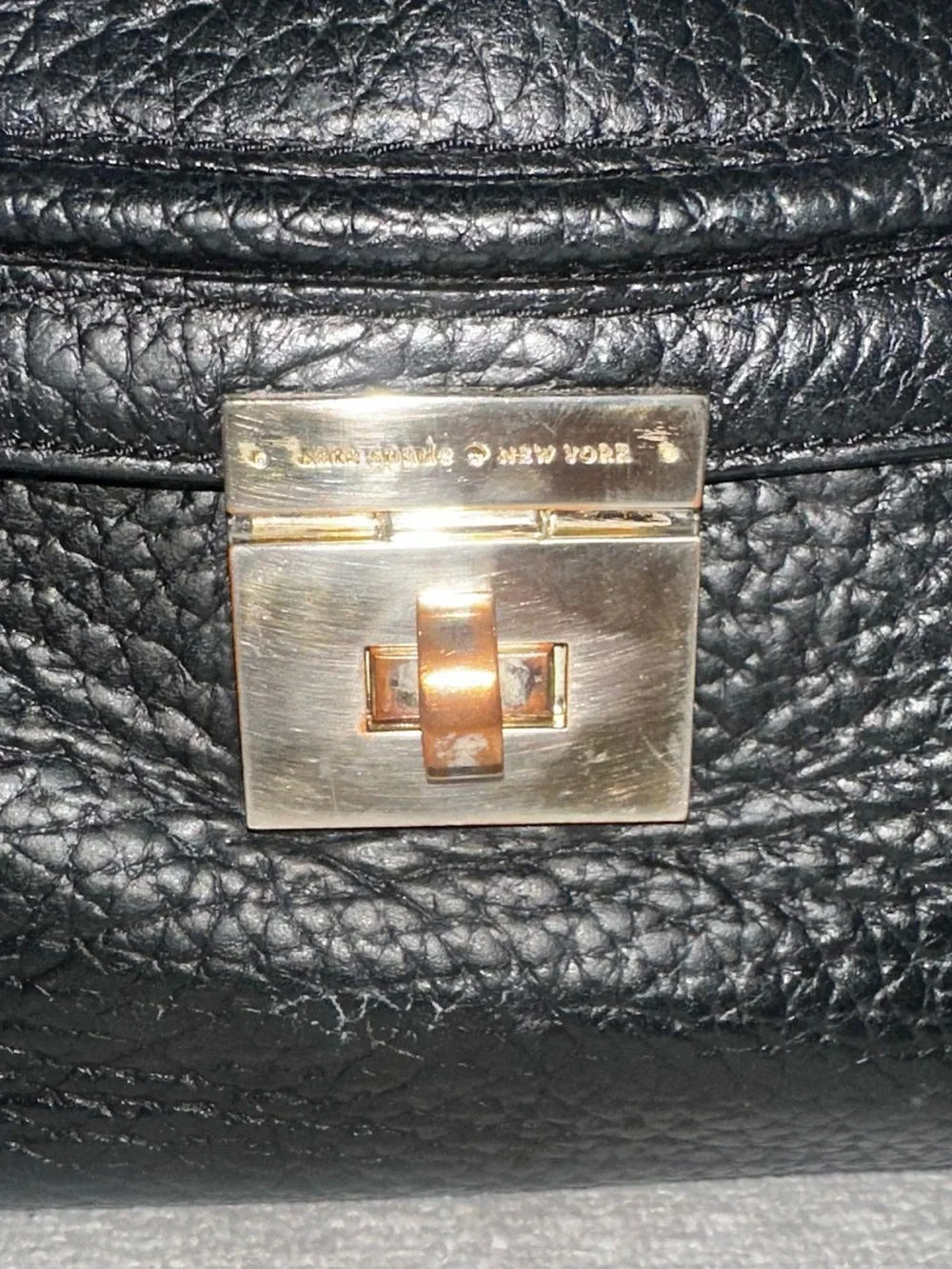 Kate Spade Black Leather Top-Handle Bag